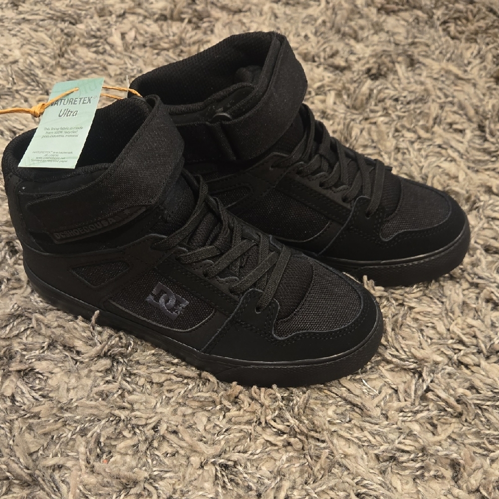 DC Boys Black High-Top Sneakers
